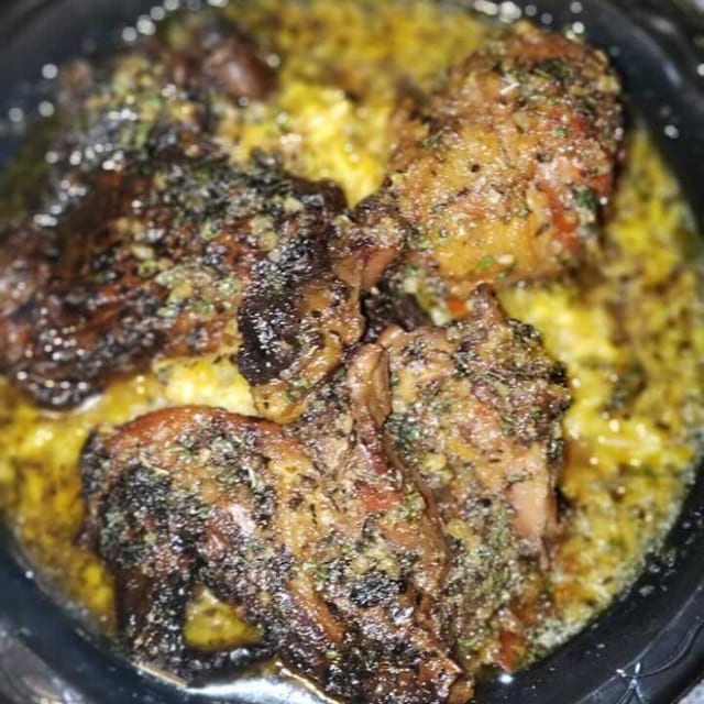 Garlic Herb Brown Sugar Chicken Dinner.