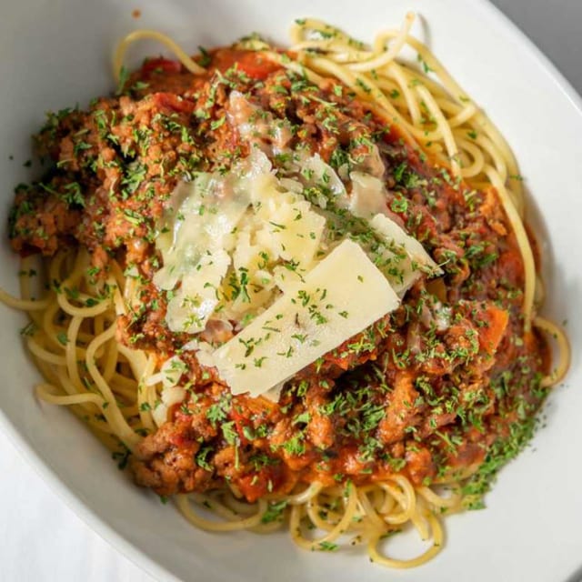 Spaghetti with Meat Sauce Pasta.